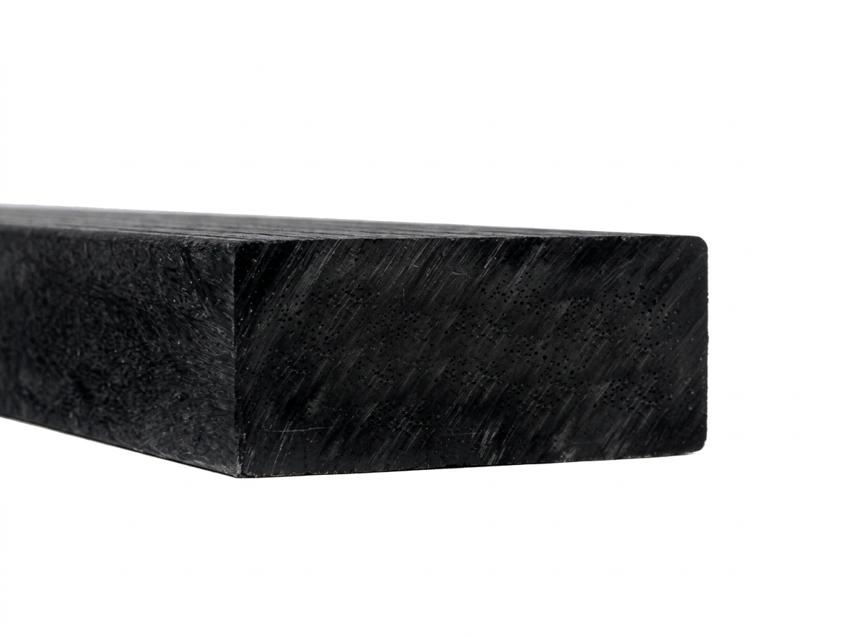 Kunststof plank 12 x 4 x 360cm Zwart